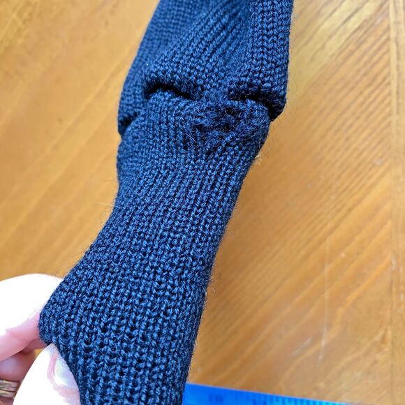 Vintage 60s Dehen 100% Wool Navy Varsity Cardigan -  Kids Size 4T - Picture 6 of 12